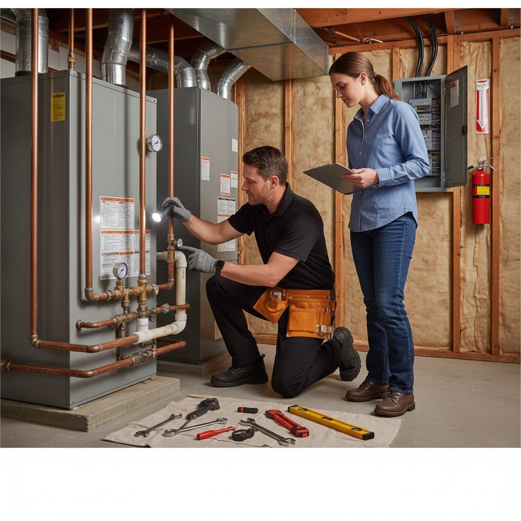 Detailed plumbing inspection report showing findings and recommendations